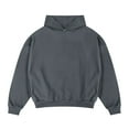 thumbnail image 1 of Hoodies For Men Qiggri Men Solid Long Sleeve Shoulder Drop Pullover Side Hood Hoodie Sweatshirts, 1 of 7