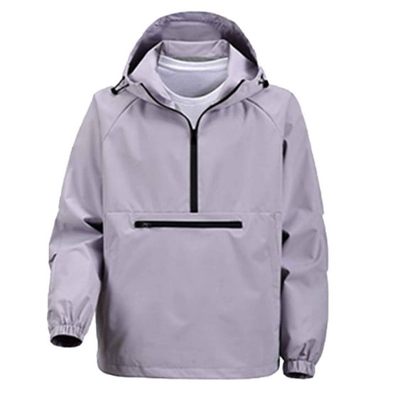 Hoodies For Men Sevevn Men's Golf Quarter Zip Pullover with Zipper Pockets Track Jackets Lightweight Windbreaker Hiking Hooded Sweatshirt