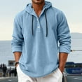 thumbnail image 1 of Hoodies For Men Solid Fashion Casual Loose Fit Hooded Sweatshirts Comfortable Soft Long Sleeve Y2K Outfits Spring Fall Pullover Tops Blue XXXXXL, 1 of 4