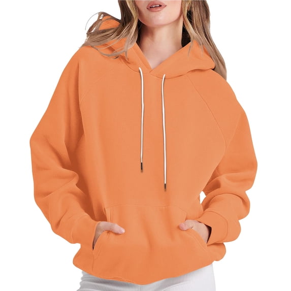 Hoodies For Women Sevevn Women's Casual Pocket Hoodies Long Sleeve Fashion Drawstring Pullover Tops