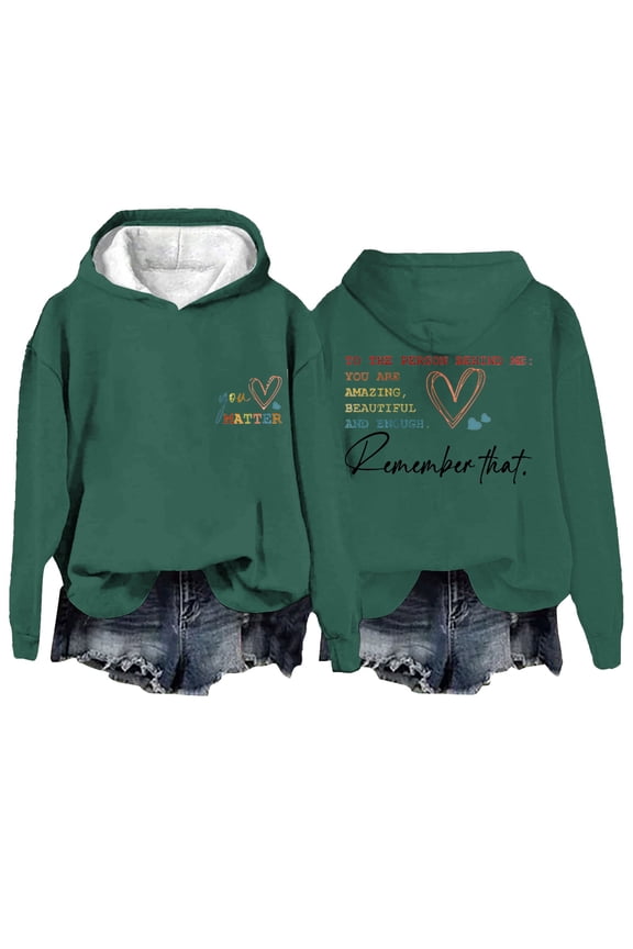 Hoodies For Women Women's Oversized Slogan Letter Graphic Long Sleeve Sweatshirt Aesthetic Pullover With Pockets Hoodie