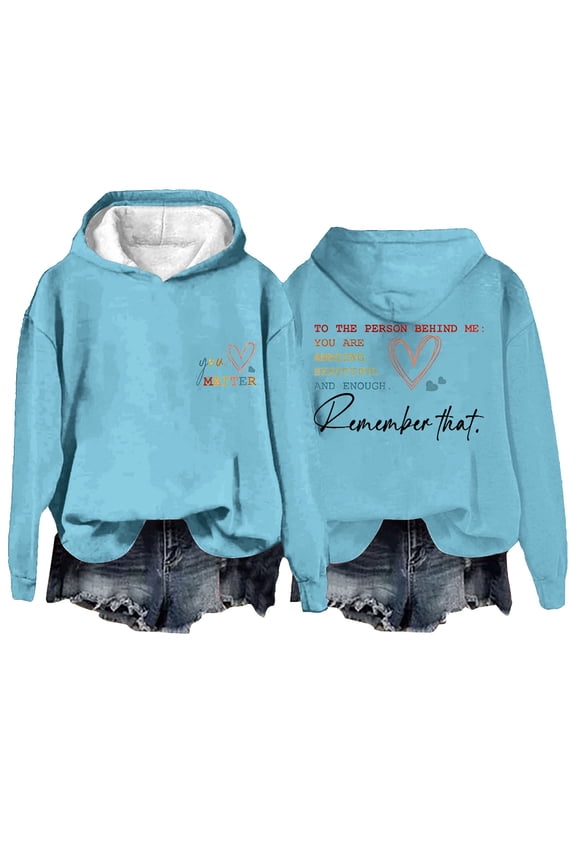 Hoodies For Women Women's Oversized Slogan Letter Graphic Long Sleeve Sweatshirt Aesthetic Pullover With Pockets Hoodie