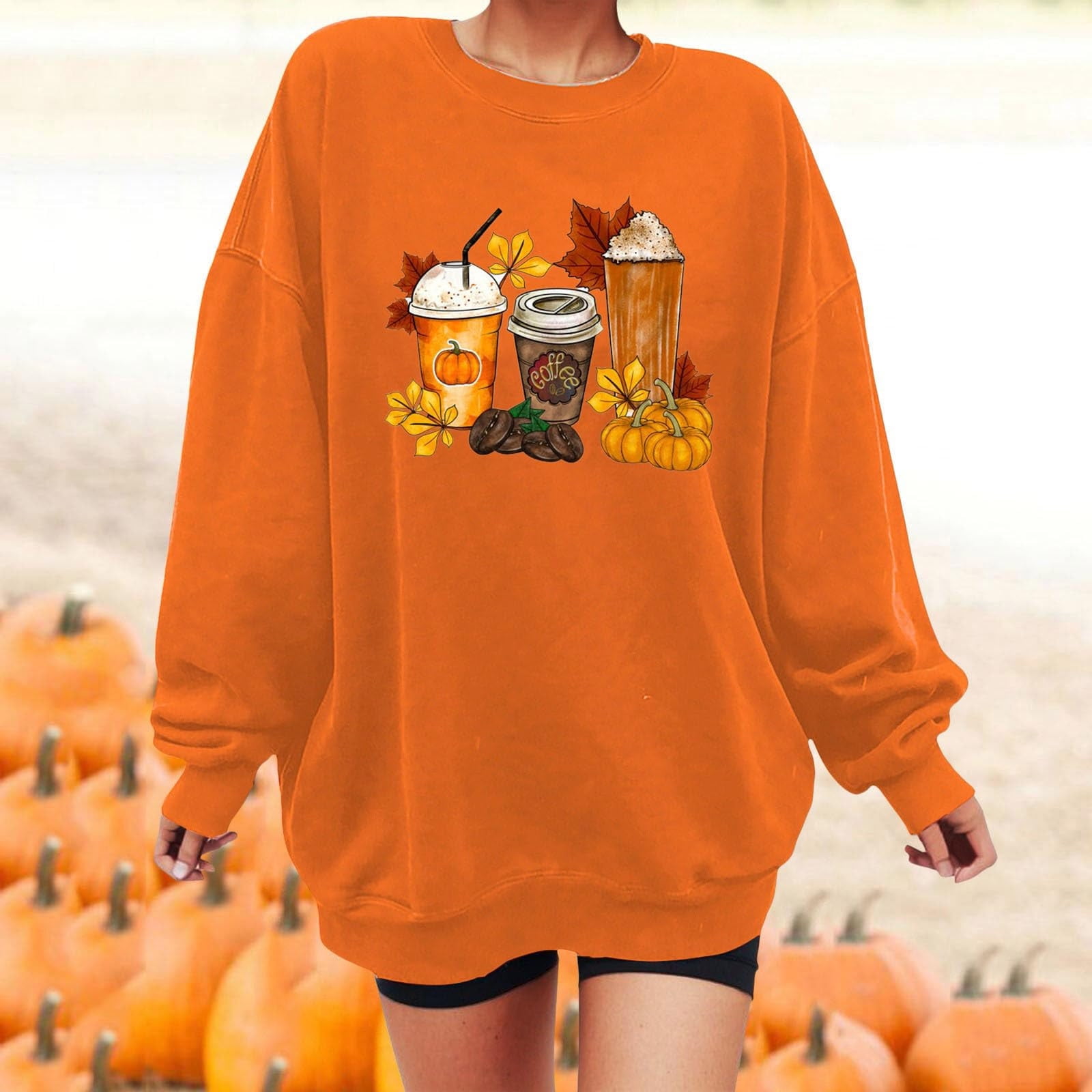 Hoodies For Women Women's Sweatshirts Long Sleeve Crew Neck Sweatshirt