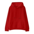 thumbnail image 1 of Hoodies for Girls 10-12 Drawstring FlowerLetter Printing Pullover Sweatshirt Pullover Oversized Hoodie Fashion Blouse Long Sleeve Shirt track Jackets with Pocket Red, 130, 1 of 5