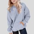 thumbnail image 1 of Hoodies for Girls 10-12 Oversized Long Sleeve Hooded Sweatshirts Teen Girl Clothes Fall Fashion Outfits Solid Color Pullover Y2K Toddler Kids Hoodie, Size 5-15, 1 of 5