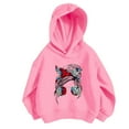 thumbnail image 1 of Gaexia Hoodies for Girls 9-10 Drawstring FlowerLetter Printing Pullover Sweatshirt Pullover Oversized Hoodie Fashion Blouse Long Sleeve Shirt track Jackets with Pocket PK1, 110, 1 of 3