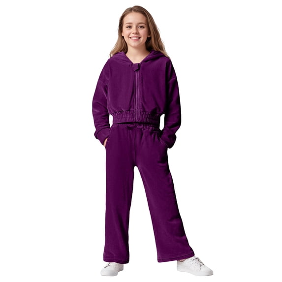 Hoodies for Girls Boys Fashion Sports Solid Full Zip Long Sleeve Sweatshirt Fall Winter Loose Fit Jacket with Pocket Sweatshirts Pullovers Toddler Girl