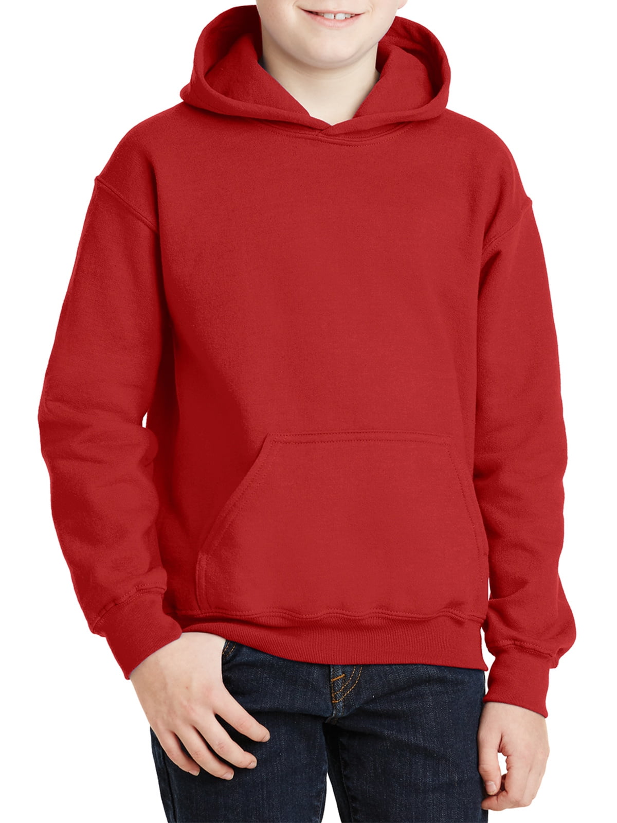 Unisex Youth Hoodie for Kids Teens, Age 6-20, Girls Boys Red