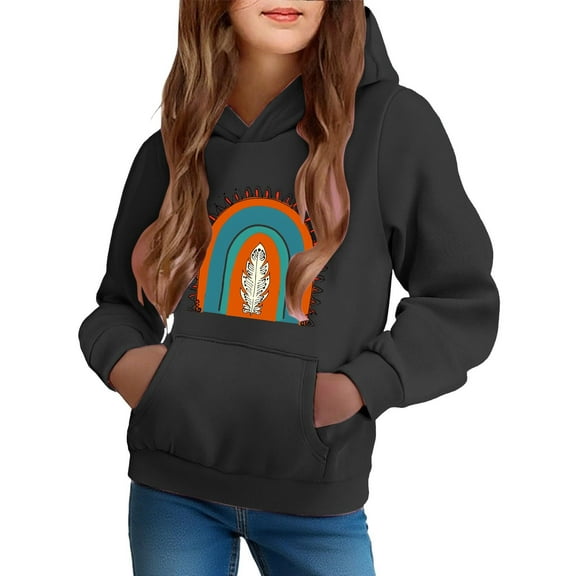 Hoodies for Girls Teen Sweatshirts Cute Loose Casual Soft Trendy Kids Streetwear Oversized Graphic Hoodie Toddler Girl Workout Fashion Comfy Y2K Hoodie Pullover Preppy, Size 4-14
