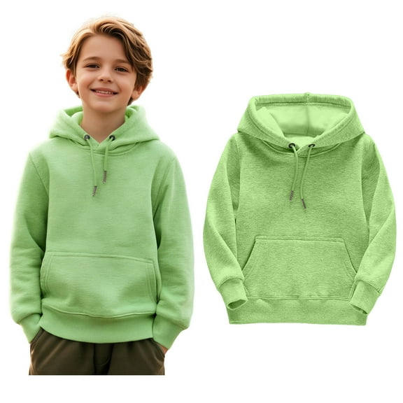 Hoodies Green Hoodie Casual Long Sleeve Hoodie Sweatershirt Pullover Winter Clothes Baby Girls Clothes 4-5 Years Boys Girls Fashion