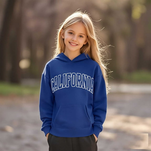 Hoodies Kids City Name Letter Print Navy Hoodies Casual Long Sleeve Classic Hoodie Winter Clothes Little Boy Clothes 3T