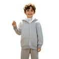 thumbnail image 1 of Hoodies Kids Grey Full Zipper Hoodies Casual Long Sleeve Classic Hoodie Fall Clothes Girls Clothes7-8 Years Boys Girls Fashion, 1 of 5
