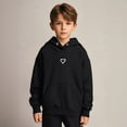 thumbnail image 1 of Hoodies Kids Heart Print Hooded Casual Long Sleeve Sweatshirts Winter Clothes Child Clothes for Girls 8-9 Years Boys Girls Fashion, 1 of 8