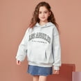 thumbnail image 1 of Hoodies Kids Letter Print White Hoodie Long Sleeve Pullover Tops Fall Winter Clothes Girl Clothes 7-8 Years, 1 of 4
