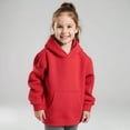 thumbnail image 1 of Hoodies Kids Red Hooded Casual Long Sleeve Hoodies Fall Winter Clothes Toddler Boy Clothes 13-14 Years, 1 of 5