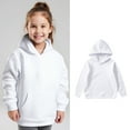 thumbnail image 1 of Hoodies Kids White Hoodie Casual Long Sleeve Hoodie Sweatershirt Pullover Fall Winter Clothes Little Girls Clothes6-8 Years, 1 of 5