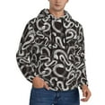 thumbnail image 1 of Hoodies for Men - Abstract Minimalist Snake White Long Sleeve Comfrt Men'S Fashion Hoodies & Sweatshirts, Sweatshirts for Men Hoodies Pullover Clothing Clothes with Pouch, 1 of 7