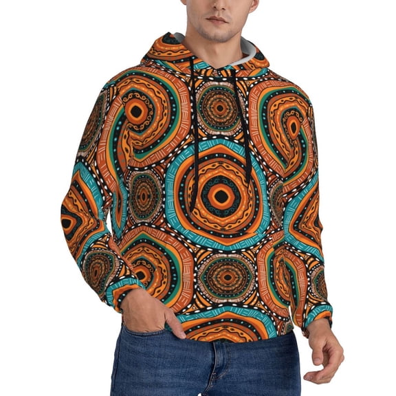 Hoodies for Men - African Tribal Style Long Sleeve Comfrt Men'S Fashion Hoodies & Sweatshirts, Sweatshirts for Men Hoodies Pullover Clothing Clothes with Pouch