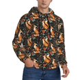 thumbnail image 1 of Hoodies for Men - Autumn Floral Fox Long Sleeve Comfrt Men'S Fashion Hoodies & Sweatshirts, Sweatshirts for Men Hoodies Pullover Clothing Clothes with Pouch, 1 of 7