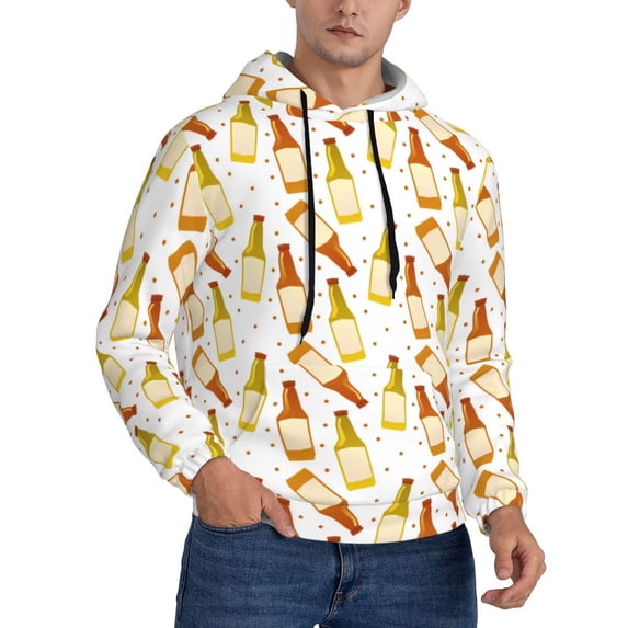 Hoodies for Men - Beer Bottles Long Sleeve Comfrt Men'S Fashion Hoodies & Sweatshirts, Sweatshirts for Men Hoodies Pullover Clothing Clothes with Pouch