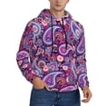 thumbnail image 1 of Hoodies for Men - Blue Purple Paisley Long Sleeve Comfrt Men'S Fashion Hoodies & Sweatshirts, Sweatshirts for Men Hoodies Pullover Clothing Clothes with Pouch, 1 of 7