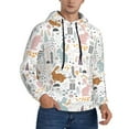 thumbnail image 1 of Hoodies for Men - Bohemian Cute Rabbit Long Sleeve Comfrt Men'S Fashion Hoodies & Sweatshirts, Sweatshirts for Men Hoodies Pullover Clothing Clothes with Pouch, 1 of 7