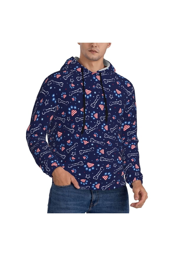 Hoodies for Men - Bone And Star For American Long Sleeve Comfrt Men'S Fashion Hoodies & Sweatshirts, Sweatshirts for Men Hoodies Pullover Clothing Clothes with Pouch