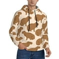 thumbnail image 1 of Hoodies for Men - Brown Capybara Long Sleeve Comfrt Men'S Fashion Hoodies & Sweatshirts, Sweatshirts for Men Hoodies Pullover Clothing Clothes with Pouch, 1 of 7