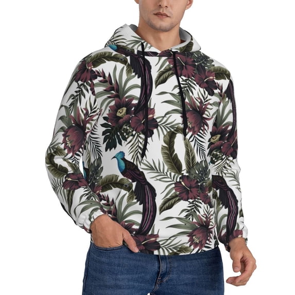 Hoodies for Men - Brown Cute Bird of Paradise Long Sleeve Comfrt Men'S Fashion Hoodies & Sweatshirts, Sweatshirts for Men Hoodies Pullover Clothing Clothes with Pouch