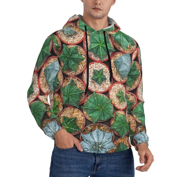 Hoodies for Men - Cactus cute b Long Sleeve Comfrt Men'S Fashion Hoodies & Sweatshirts, Sweatshirts for Men Hoodies Pullover Clothing Clothes with Pouch