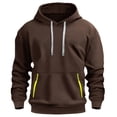thumbnail image 1 of Hoodies for Men Cargo Hooded Sweatshirt Pullover Casual Hoody Jackets Drawstring Solid Color Workout Gym Sports Outdoor Sweatshirt Sportwear with Pocket 2XL, 1 of 2