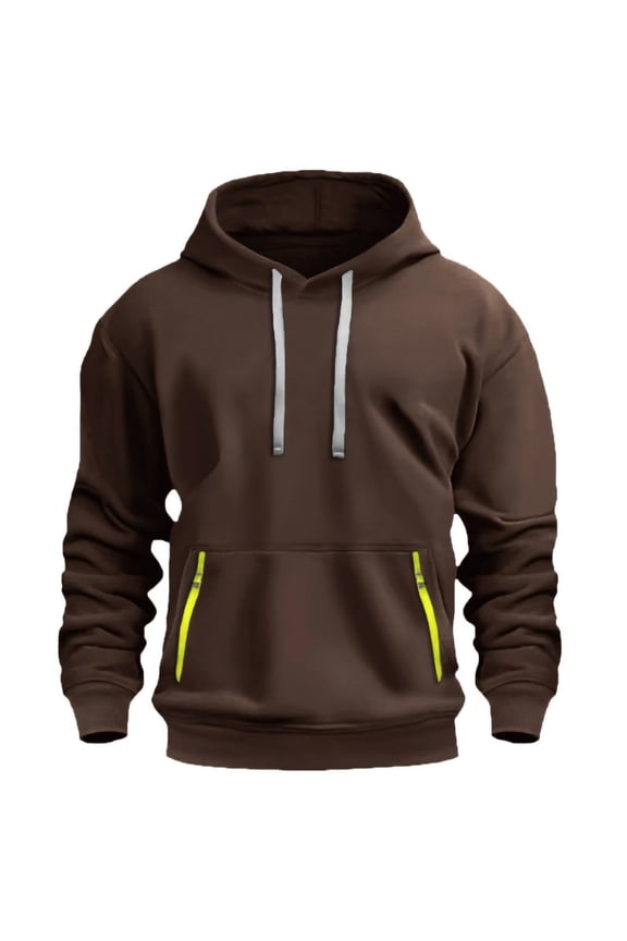 Hoodies for Men Cargo Hooded Sweatshirt Pullover Casual Hoody Jackets Drawstring Solid Color Workout Gym Sports Outdoor Sweatshirt Sportwear with Pocket L