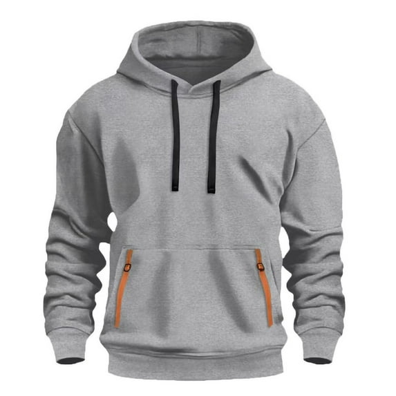 Hoodies for Men Cargo Hooded Sweatshirt Pullover Casual Hoody Jackets Drawstring Solid Color Workout Gym Sports Outdoor Sweatshirt Sportwear with Pocket XL