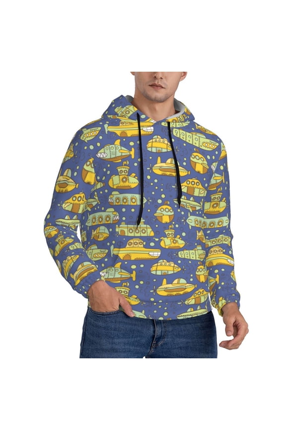 Hoodies for Men - Cartoon Submarines Long Sleeve Comfrt Men'S Fashion Hoodies & Sweatshirts, Sweatshirts for Men Hoodies Pullover Clothing Clothes with Pouch