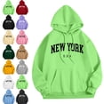 thumbnail image 1 of Hoodies For Men Casual Shirts Solid Color Print Long Sleeve Cotton Hooded Collar Drawstring Hoodies Pullover Sweatshirts Orkout, Walking, Gym Fitness Sweatshirts for Men, 1 of 5