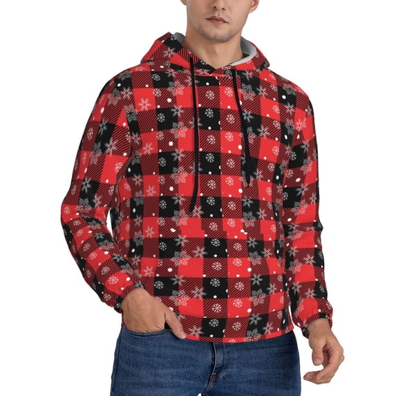 Hoodies for Men - Christmas With Snowflakes Long Sleeve Comfrt Men'S Fashion Hoodies & Sweatshirts, Sweatshirts for Men Hoodies Pullover Clothing Clothes with Pouch