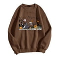 thumbnail image 1 of Hoodies for Men Comfort Wash Sweatshirt Cow Sweatshirt Men Athletic Tops Thick Sweatshirts for Cute Fall Halloween Men's Fall And Winter Hoodless Brown L, 1 of 6