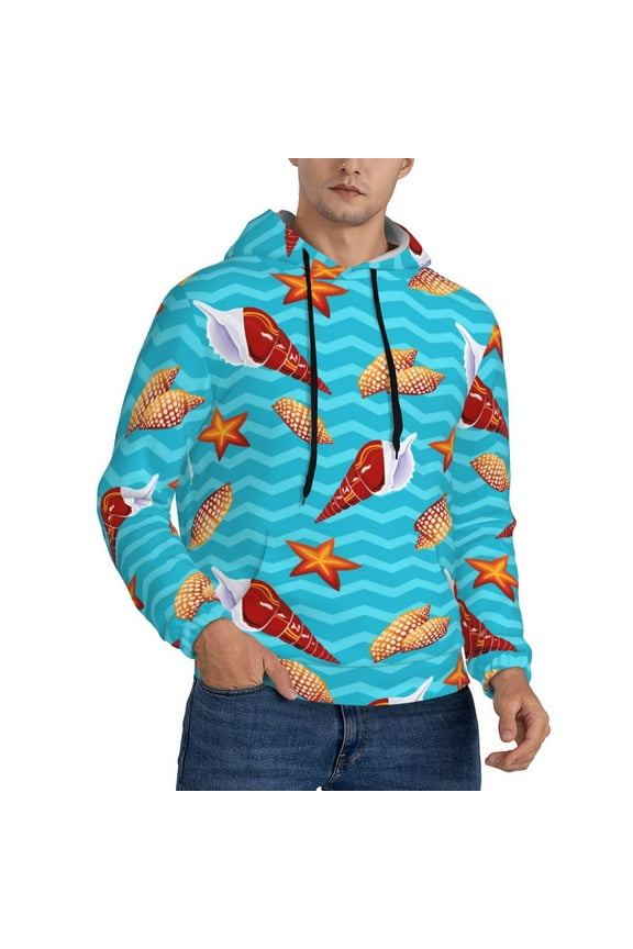 Hoodies for Men - Conch Ripples Long Sleeve Comfrt Men'S Fashion Hoodies & Sweatshirts, Sweatshirts for Men Hoodies Pullover Clothing Clothes with Pouch