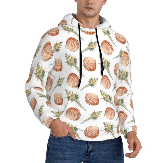 Hoodies for Men - Conch Shell No.J99 Long Sleeve Comfrt Men'S Fashion Hoodies & Sweatshirts, Sweatshirts for Men Hoodies Pullover Clothing Clothes with Pouch