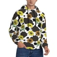 thumbnail image 1 of Hoodies for Men - Cow Print Sunflowers Black White Long Sleeve Comfrt Men'S Fashion Hoodies & Sweatshirts, Sweatshirts for Men Hoodies Pullover Clothing Clothes with Pouch, 1 of 7