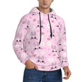 thumbnail image 1 of Hoodies for Men - Cute Rabbit Love Flower Pink Long Sleeve Comfrt Men'S Fashion Hoodies & Sweatshirts, Sweatshirts for Men Hoodies Pullover Clothing Clothes with Pouch, 1 of 7