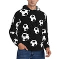 thumbnail image 1 of Hoodies for Men - Cute soccer balls black Long Sleeve Comfrt Men'S Fashion Hoodies & Sweatshirts, Sweatshirts for Men Hoodies Pullover Clothing Clothes with Pouch, 1 of 7