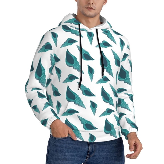 Hoodies for Men - Dark Green Conch Long Sleeve Comfrt Men'S Fashion Hoodies & Sweatshirts, Sweatshirts for Men Hoodies Pullover Clothing Clothes with Pouch