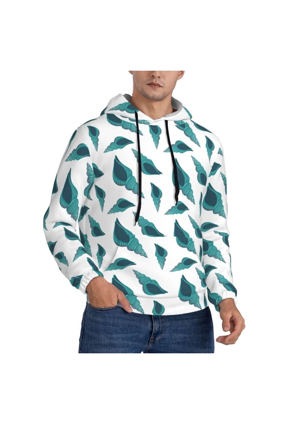 Hoodies for Men - Dark Green Conch Long Sleeve Comfrt Men'S Fashion Hoodies & Sweatshirts, Sweatshirts for Men Hoodies Pullover Clothing Clothes with Pouch
