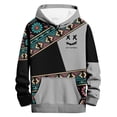 thumbnail image 1 of Hoodies Men Fall Patchwork Hoodie With Front Pocket Long Sleeve Drawstring Sweatshirts Mens Sweatshirt 1 XL, 1 of 3