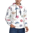 thumbnail image 1 of Hoodies for Men - Flower Leaf Butterfly Long Sleeve Comfrt Men'S Fashion Hoodies & Sweatshirts, Sweatshirts for Men Hoodies Pullover Clothing Clothes with Pouch, 1 of 7