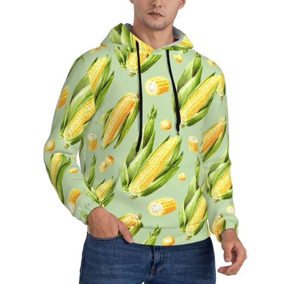 Hoodies for Men - Fresh Sweet Corn Long Sleeve Comfrt Men'S Fashion Hoodies & Sweatshirts, Sweatshirts for Men Hoodies Pullover Clothing Clothes with Pouch