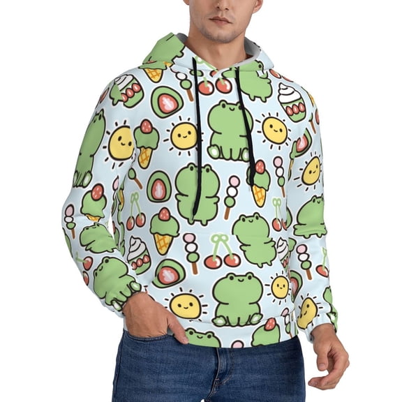 Hoodies for Men - Frog With Sweet Long Sleeve Comfrt Men'S Fashion Hoodies & Sweatshirts, Sweatshirts for Men Hoodies Pullover Clothing Clothes with Pouch