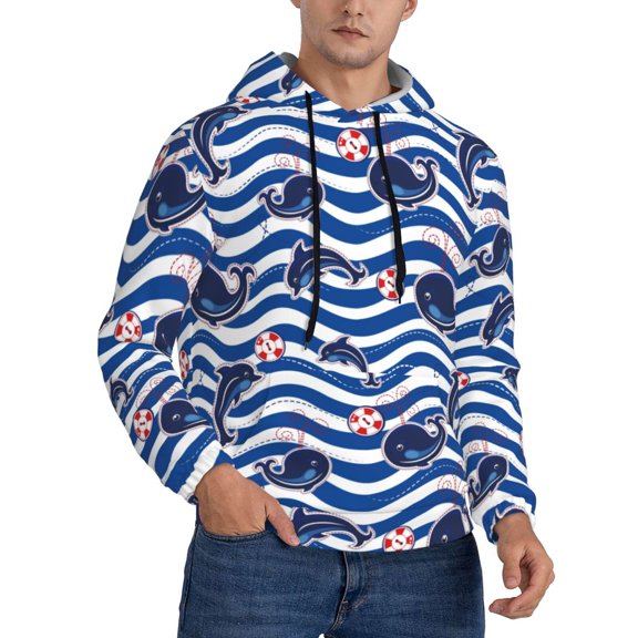 Hoodies for Men - Funny whale_B Long Sleeve Comfrt Men'S Fashion Hoodies & Sweatshirts, Sweatshirts for Men Hoodies Pullover Clothing Clothes with Pouch