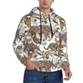 thumbnail image 1 of Hoodies for Men - Gold Orchid floral leopard Long Sleeve Comfrt Men'S Fashion Hoodies & Sweatshirts, Sweatshirts for Men Hoodies Pullover Clothing Clothes with Pouch, 1 of 7